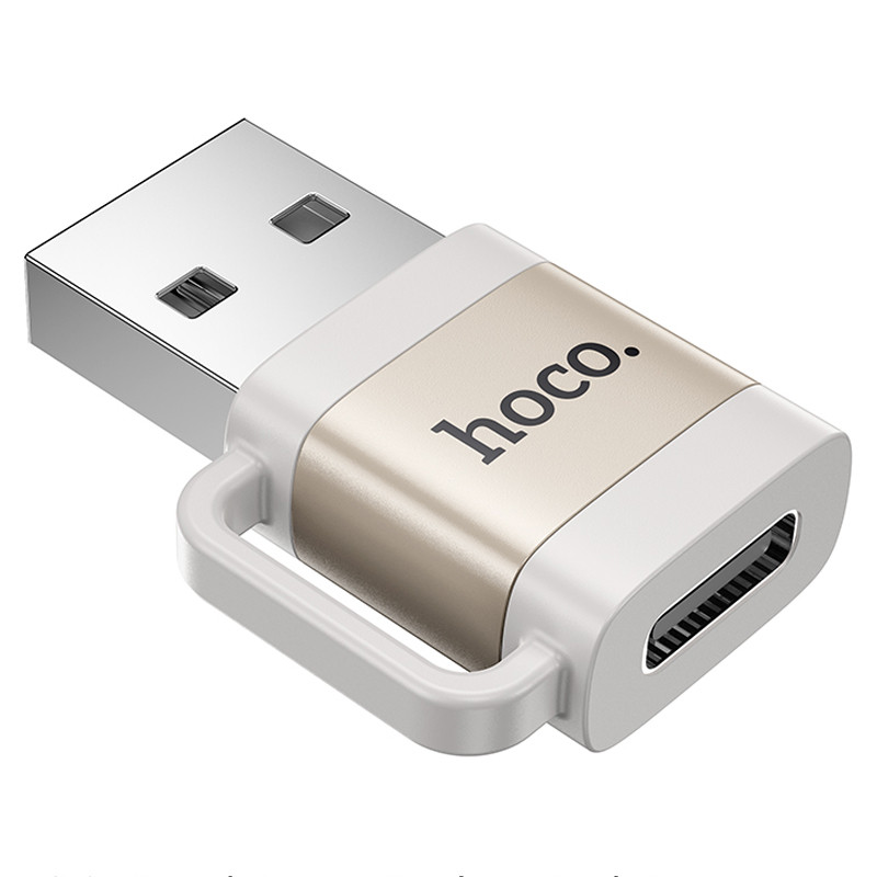 Фото Переходник Hoco UA31D OTG USB male to Type-C female USB2.0 (Gray) на vchehle.ua