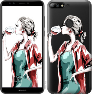 

Чохол Дівчина з келихом для Huawei Y7 Prime (2018) 841788