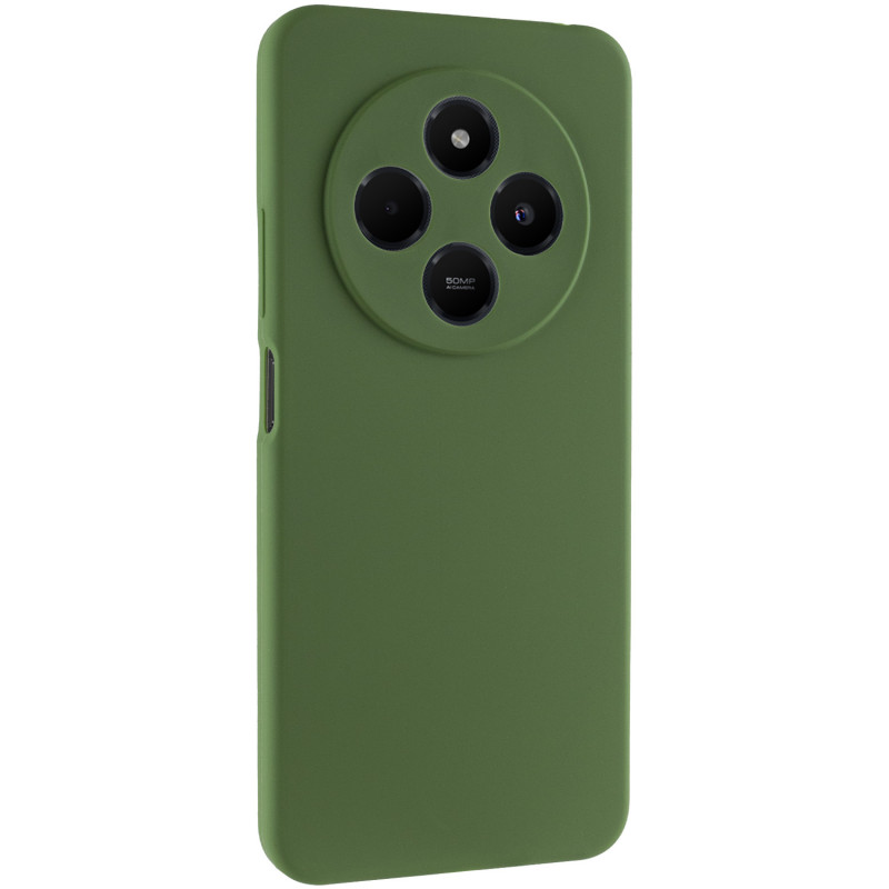 Чехол Silicone Cover Lakshmi Full Camera (AA) для Xiaomi Redmi 14C / Poco C75 (Зеленый / Dark green)