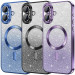 TPU чехол Delight case with Magnetic Safe с защитными линзами на камеру для Apple iPhone 16 (6.1")