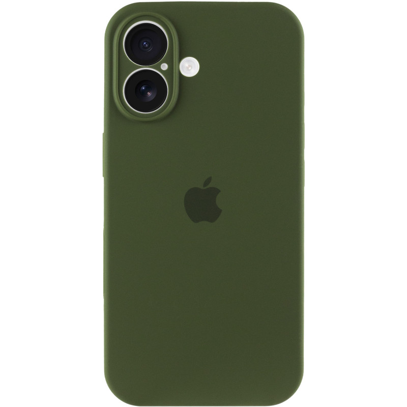 Фото Чехол Silicone Case Full Camera Protective (AA) для Apple iPhone 16 Plus (6.7") (Зеленый / Dark Olive) на vchehle.ua