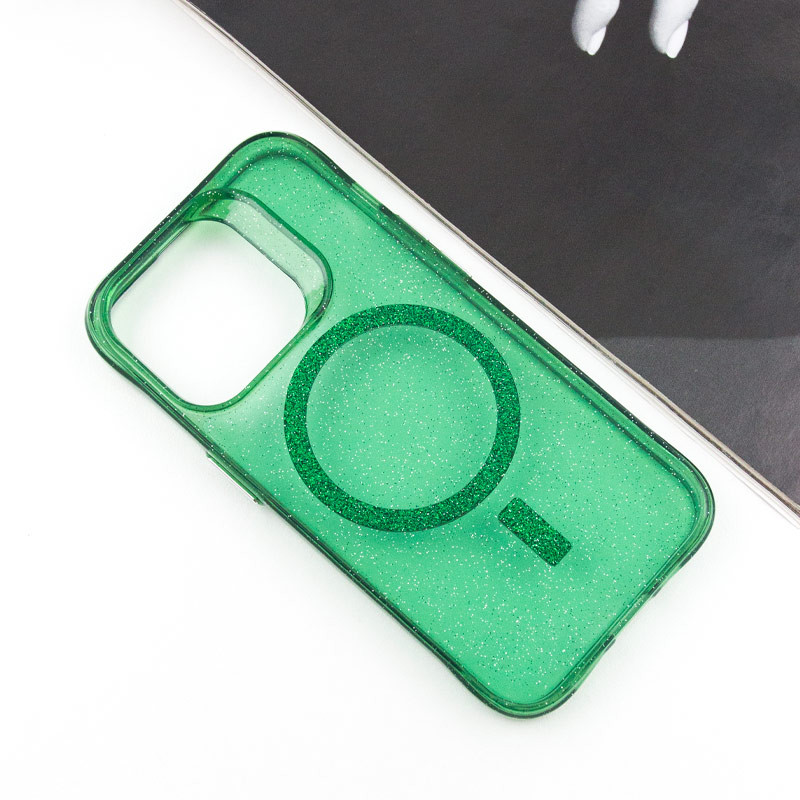 Фото Чохол TPU Radiance with Magnetic safe для Apple iPhone 15 Pro (6.1") (Green) на vchehle.ua