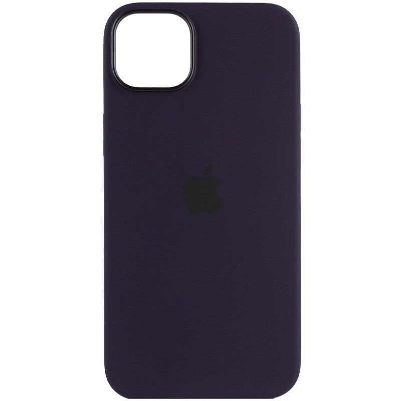 Чехол Silicone case (AAA) full with Magnetic Safe для Apple iPhone 14 Pro (6.1") (Фиолетовый / Elderberry)