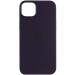 Чехол Silicone case (AAA) full with Magnetic Safe для Apple iPhone 14 Pro (6.1") (Фиолетовый / Elderberry)