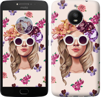 

Чохол Дівчина з квітами v2 на Motorola Moto E4 Plus 690591