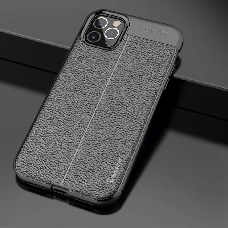 

TPU чохол iPaky Litchi Series для iPhone 12 Pro (Чорний) 931620