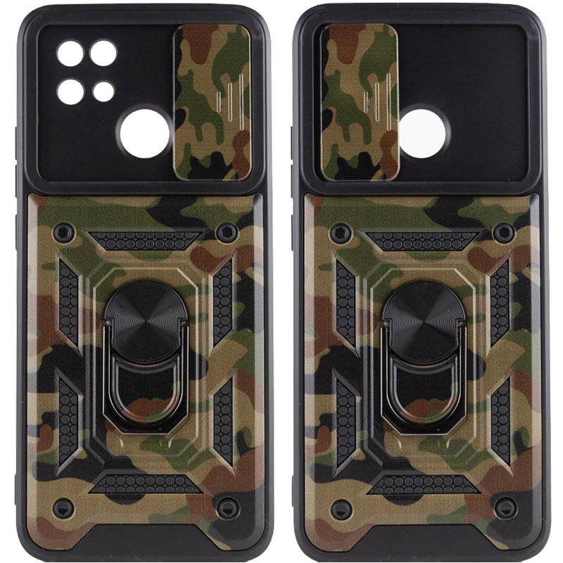 Ударостійкий чохол Camshield Serge Ring Camo на Xiaomi Redmi 9C / 10A (Коричневий / Army Brown)