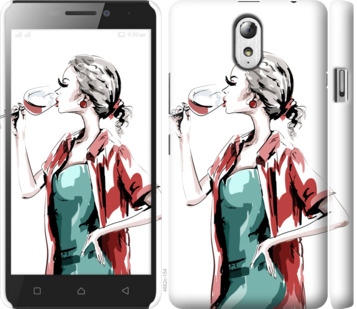 

Чохол Дівчина з келихом на Lenovo Vibe P1m 841505