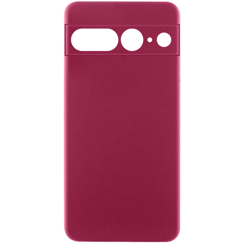 Чохол Silicone Cover Lakshmi Full Camera (AA) на Google Pixel 7 Pro (Бордовий / Marsala)