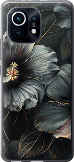 Чохол Чорні квіти на Xiaomi Mi 11