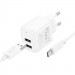 Фото СЗУ Hoco CS51A Surplus (2USB-A) + Type-C (White) на vchehle.ua