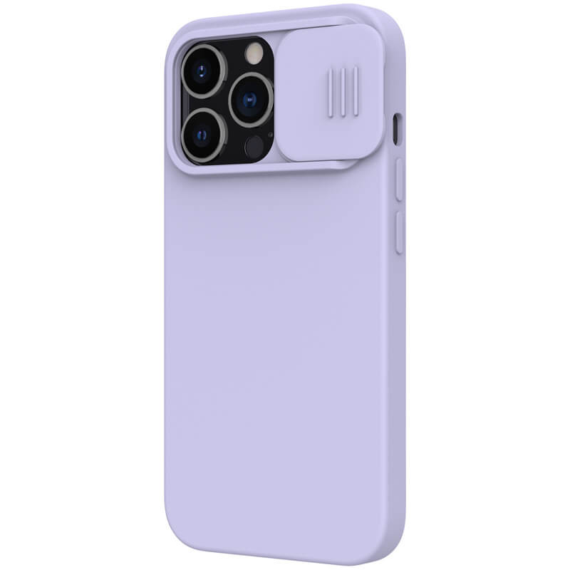 Купить Силиконовая накладка Nillkin Camshield Silky Magnetic для Apple iPhone 14 Pro (6.1") (Сиреневый) на vchehle.ua