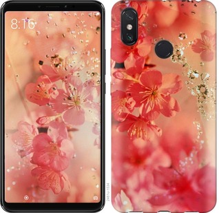

Чехол Розовые цветы для Xiaomi Mi Max 3 673270