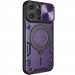 Ударопрочный чехол Bracket case with Magnetic для Apple iPhone 15 Pro (6.1") (Purple)