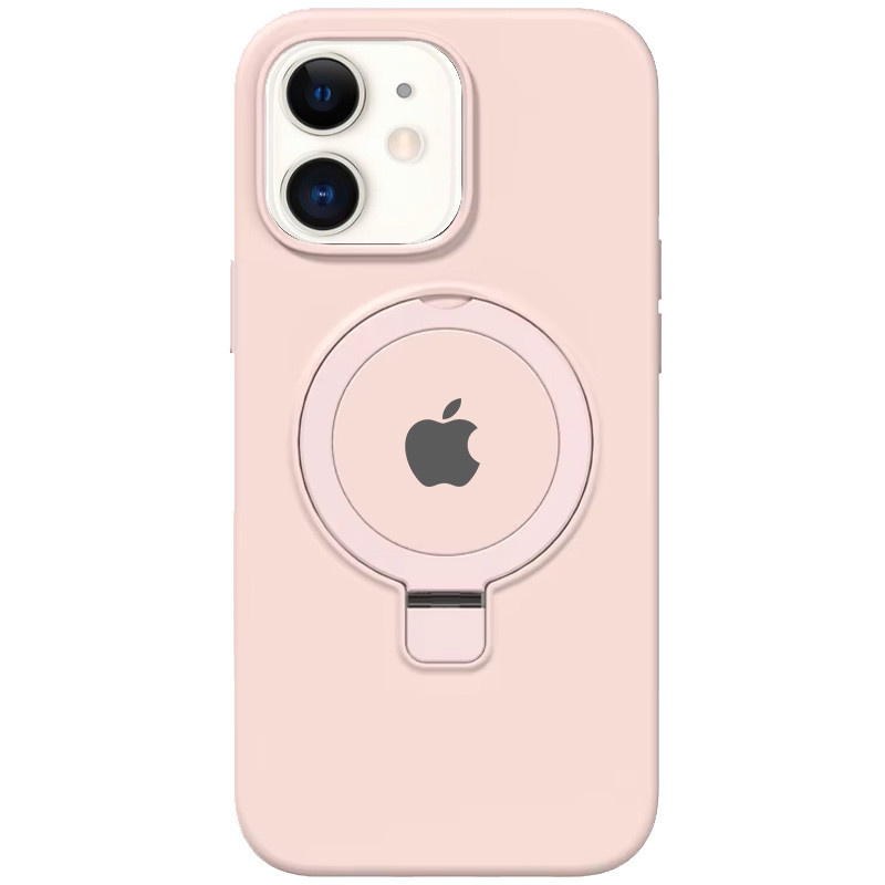 Чехол Silicone Case Full Protective with Ring для Apple iPhone 11 (6.1") (Pink)
