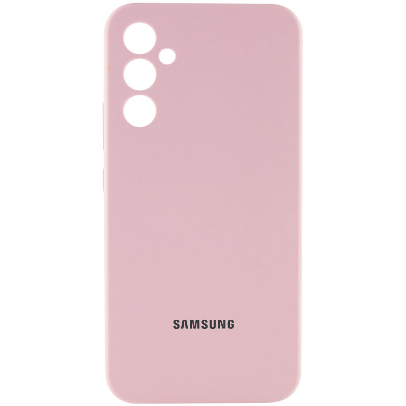 Чехол Silicone Cover Lakshmi Full Camera (AAA) with Logo для Samsung Galaxy A56 5G (Розовый / Pink Sand)