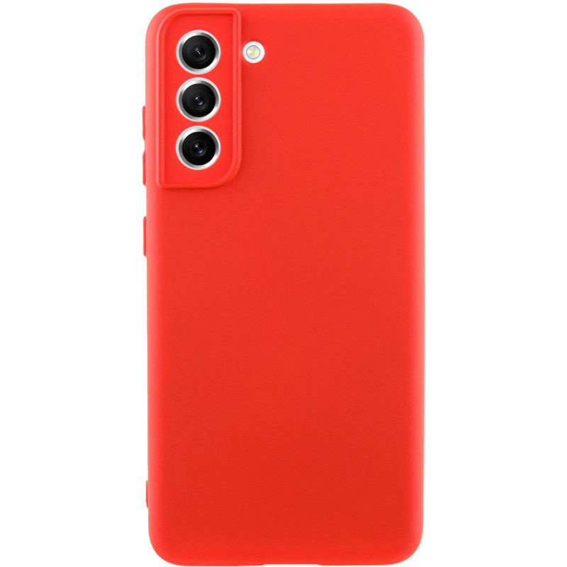 Чехол TPU GETMAN Liquid Silk Full Camera для Samsung Galaxy S21 FE (Красный / Red)