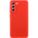 Чехол TPU GETMAN Liquid Silk Full Camera для Samsung Galaxy S21 FE (Красный / Red)