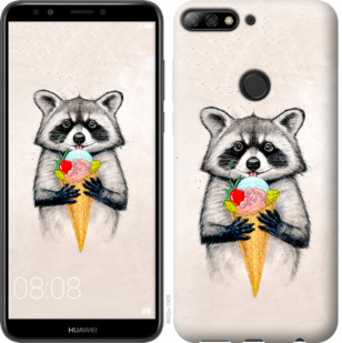 

Чехол Енотик с мороженым для Honor 7C pro 801405