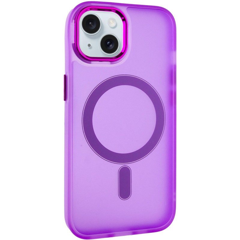 Чехол TPU+PC Lily with Magnetic safe для Apple iPhone 15 (6.1") (Purple)