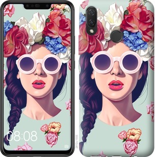 

Чохол Дівчина з квітами на Huawei Honor Play 670108