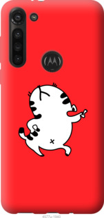Чохол Смугастий котик на Motorola G8 Power