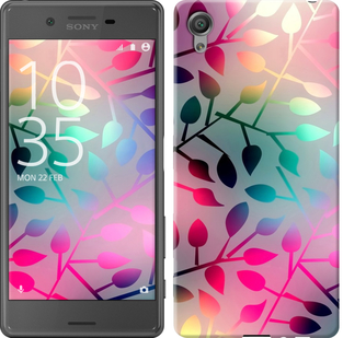 Чехол Листья для Sony Xperia X F5122