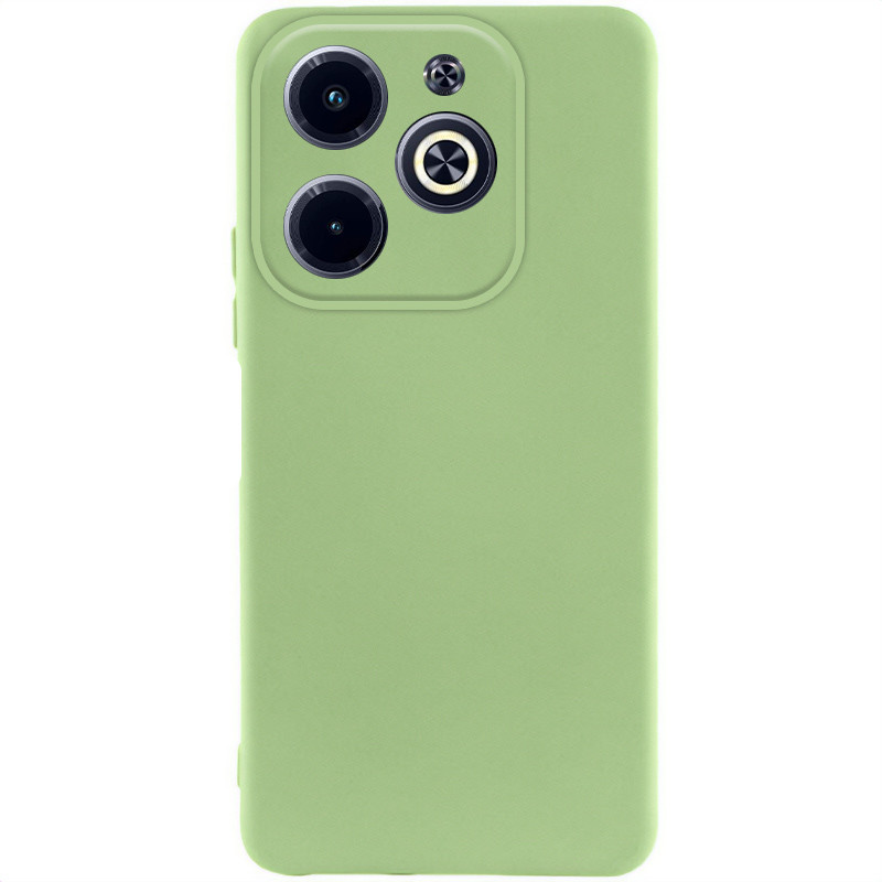 Чехол TPU GETMAN Liquid Silk Full Camera для Infinix Hot 40i (Зеленый / Pistachio)