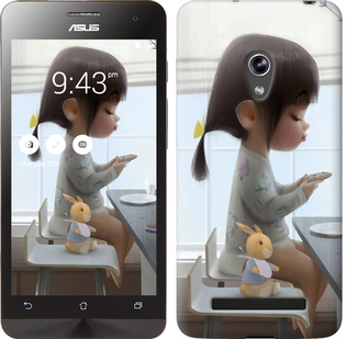 

Чехол Милая девочка с зайчиком для Asus Zenfone 5 636785