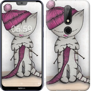 

Чохол Кішка рукодільниця на Nokia 6.1 Plus 689334
