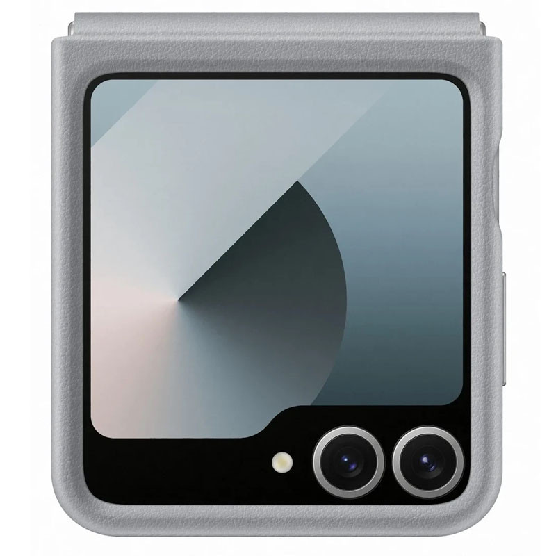Кожаный чехол Leather Case (AAA) для Samsung Galaxy Z Flip6 (Gray) в магазине vchehle.ua