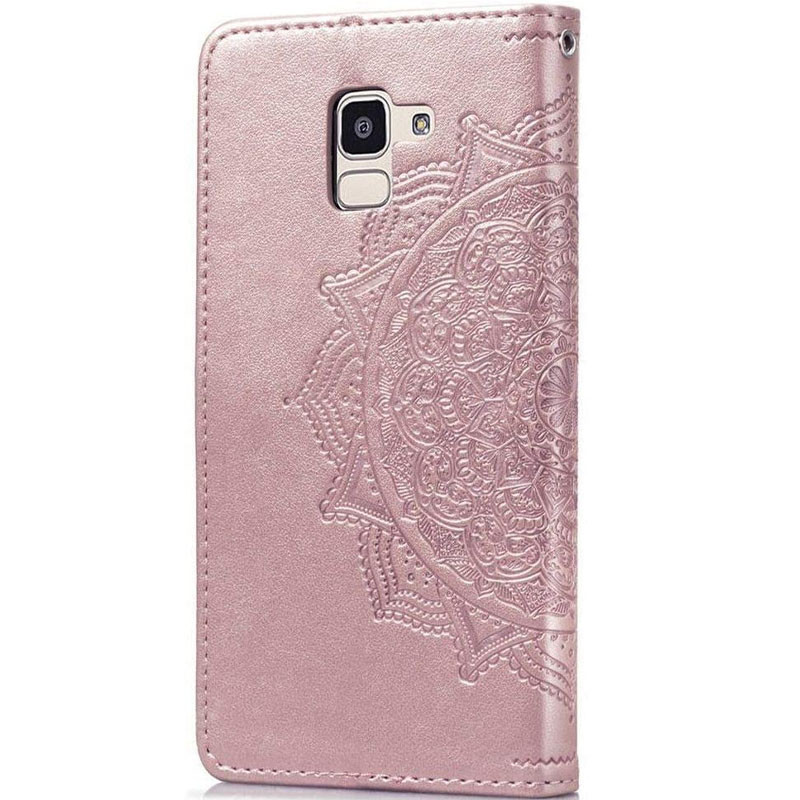Купити Шкіряний чохол-книжка Art Case з візитницею на Samsung J600F Galaxy J6 (2018) (Рожевий) на vchehle.ua