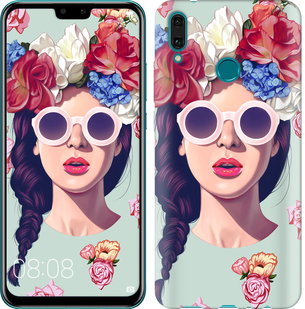

Чехол Девушка с цветами для Huawei Y9 2019 689928