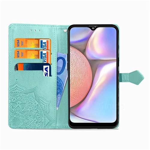 Кожаный чехол-книжка Art Case с визитницей для Samsung Galaxy A10s (Бирюзовый) в магазине vchehle.ua