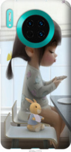 Чехол Милая девочка с зайчиком для Huawei Mate 30