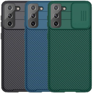 Карбоновая накладка Nillkin Camshield (шторка на камеру) для Samsung Galaxy S21+