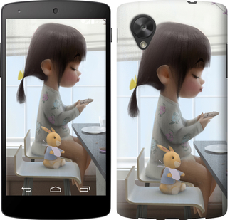 

Чехол Милая девочка с зайчиком для LG Nexus 5 636578