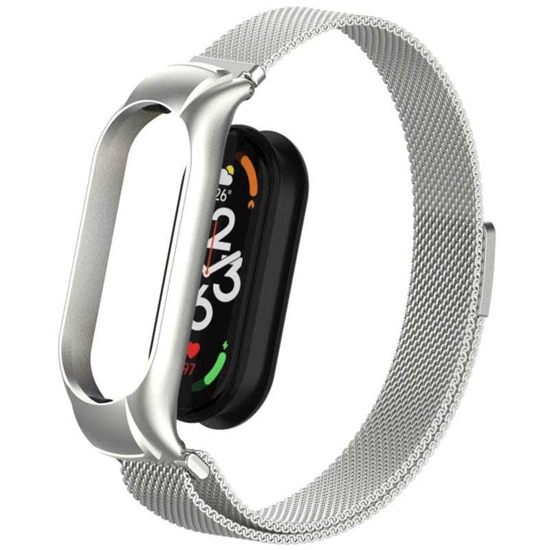 Ремешок Milanese Loop Design для Xiaomi Mi Band 7 (Silver) в магазине vchehle.ua