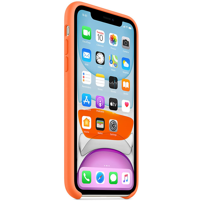 Фото Чехол Silicone case (AAA) для Apple iPhone 11 Pro Max (6.5") (Оранжевый / Vitamin C) на vchehle.ua