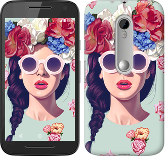 

Чохол Дівчина з квітами на Motorola Moto X Style 95834