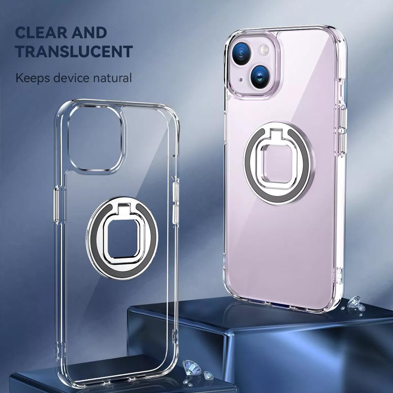 TPU+PC чехол Kickstand 2.0 для Apple iPhone 14 (6.1") (Прозрачный) в магазине vchehle.ua