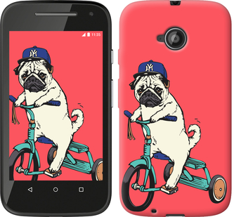 

Чехол Мопс на велосипеде для Motorola Moto E2 642863