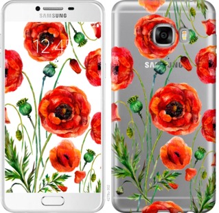 

Чехол Нарисованные маки для Samsung Galaxy C7 C7000 743799