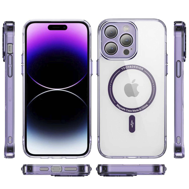 Фото TPU+PC чехол Fullcolor with Magnetic Safe для Apple iPhone 12 Pro Max (6.7") (Purple) на vchehle.ua