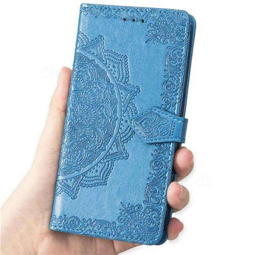 Купити Шкіряний чохол-книжка Art Case з візитницею на Xiaomi Redmi 6A (Синій) на vchehle.ua