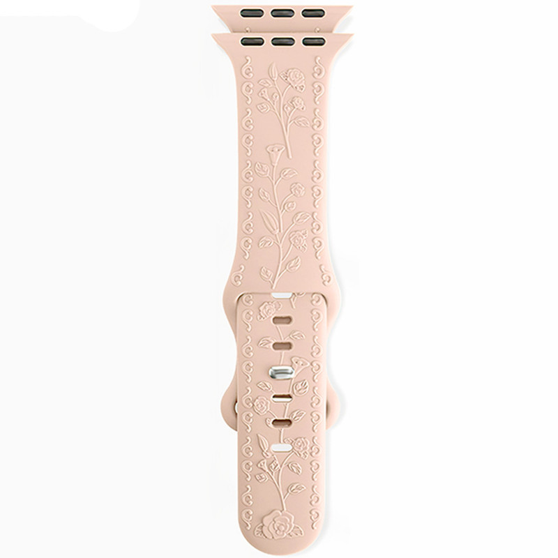Фото Ремінець Hoco WA30 Flexible series 3D solid color silicone strap для Apple watch 38/40/41mm (Powder Sand) в маназині vchehle.ua