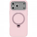 TPU+PC чехол Metal Buttons with Magnetic Safe Colorful HQ Ring для Apple iPhone 17 Pro Max (6.9") (Pink)