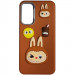 Чехол TPU Leather Toys для Samsung Galaxy A36 5G (Labubu / Brown)