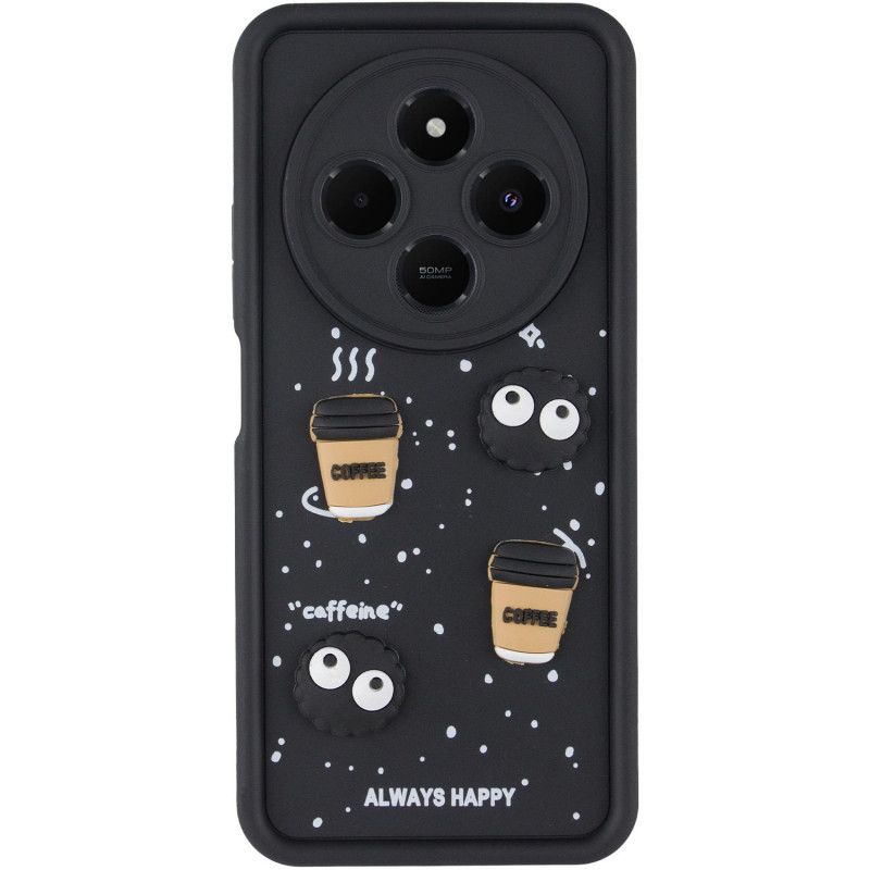 Фото Чохол TPU Toys Case на Xiaomi Redmi 14C / Poco C75 (Black / Always Happy) на vchehle.ua