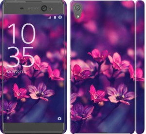 Чехол Пурпурные цветы для Sony Xperia XA